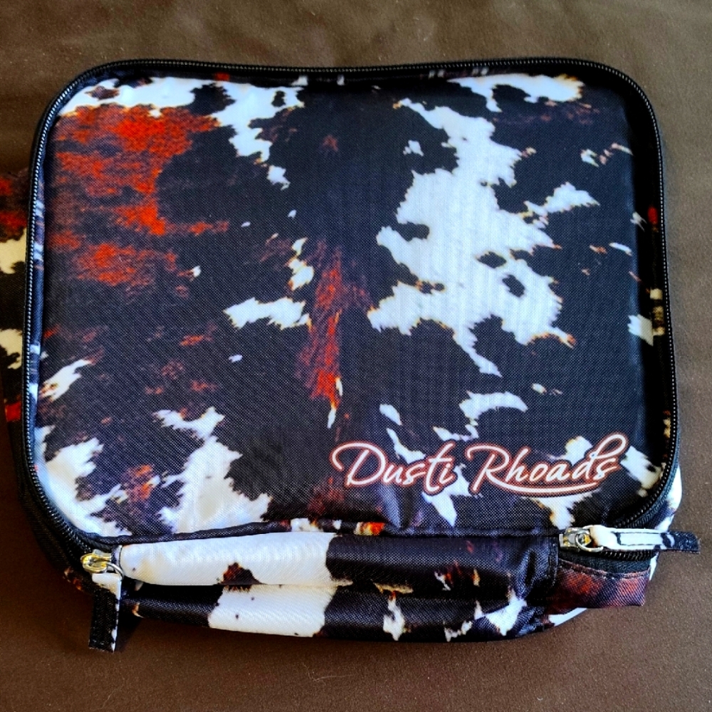 Dusti Rhoads Cowhide Print Makeup Bag